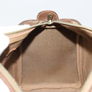 GUCCI GG Supreme Hand Bag PVC Beige Gold Auth YKZ987-18