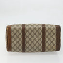 GUCCI GG Supreme Hand Bag PVC Beige Gold Auth YKZ987-5