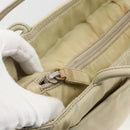 PRADA Hand Bag Nylon Beige Silver Auth YKZ988-9