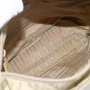PRADA Hand Bag Nylon Beige Silver Auth YKZ988-11