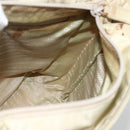 PRADA Hand Bag Nylon Beige Silver Auth YKZ988-19