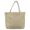 PRADA Hand Bag Nylon Beige Silver Auth YKZ988-13