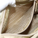 PRADA Hand Bag Nylon Beige Silver Auth YKZ988-22