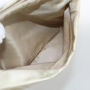 PRADA Hand Bag Nylon Beige Silver Auth YKZ988-23