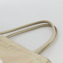 PRADA Hand Bag Nylon Beige Silver Auth YKZ988-8