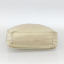PRADA Hand Bag Nylon Beige Silver Auth YKZ988-5