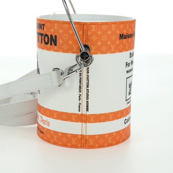 LOUIS VUITTON LV Painted Can Shoulder Bag PVC Orange M81590 Auth YKZ991SM
