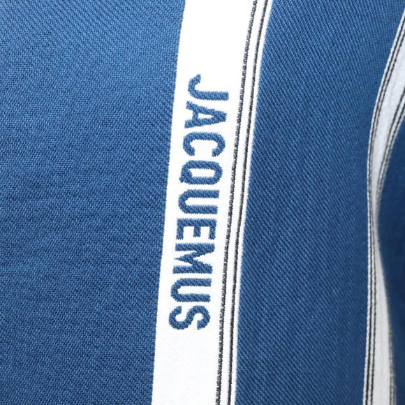 JACQUEMUS Long Sleeve Shirt Cotton Blue Auth ym006M