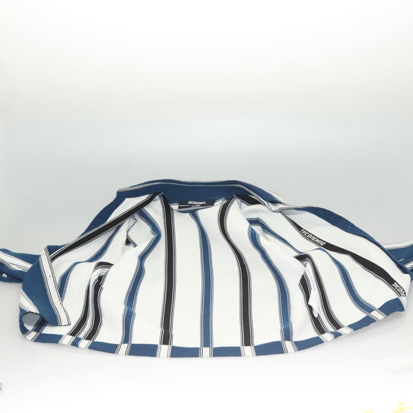JACQUEMUS Long Sleeve Shirt Cotton Blue Auth ym006M