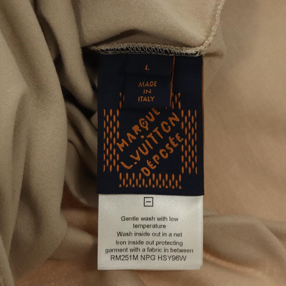 LOUIS VUITTON T Shirt Cotton Beige LV Auth ym008M
