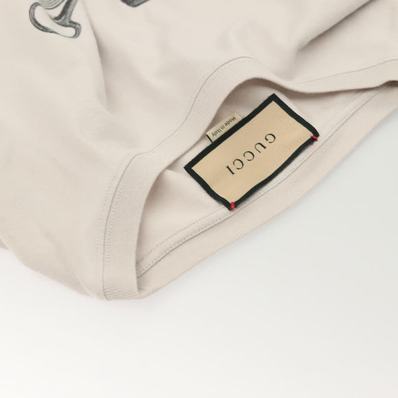 GUCCI T Shirt Cotton Light Gray Auth ym015M