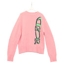 Christian Dior long Sleeve Knitted Fabrics Wool Pink Auth ym017M-1