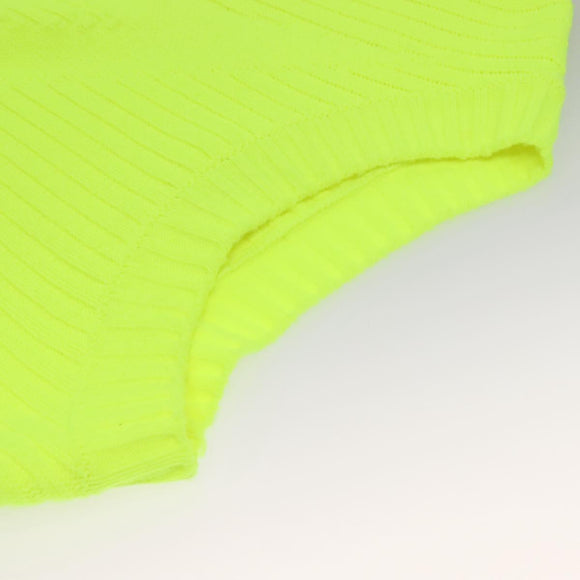 THAMES Long Sleeve Knitted Fabrics Acrylic Lime Green Auth ym018