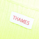THAMES Long Sleeve Knitted Fabrics Acrylic Lime Green Auth ym018-6
