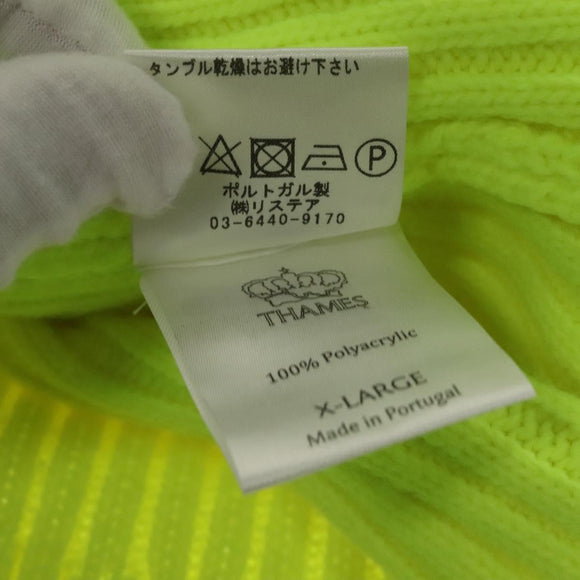 THAMES Long Sleeve Knitted Fabrics Acrylic Lime Green Auth ym018
