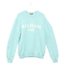 BALMAIN Long Sleeve Knitted Fabrics Wool Light Blue Auth ym021M-1