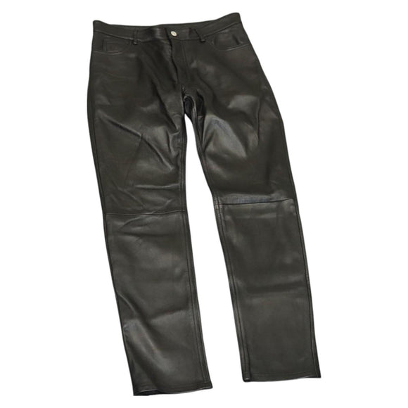 courrèges Hose Lammleder Schwarz Auth ym025M