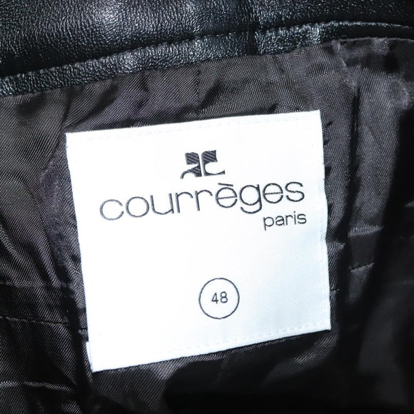 courrèges Pants Lamb Skin Black Auth ym025M