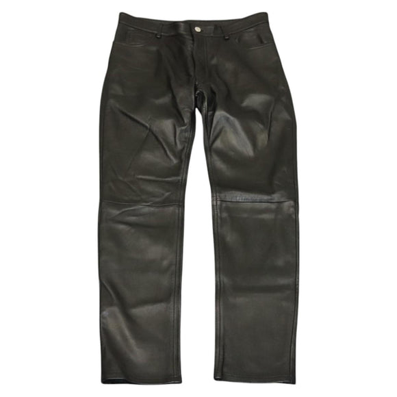 courrèges Pants Lamb Skin Black Auth ym025M