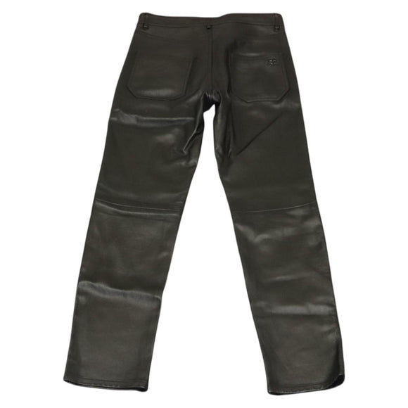 courrèges Pants Lamb Skin Black Auth ym025M