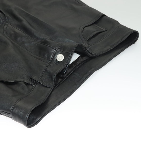 courrèges Pants Lamb Skin Black Auth ym025M