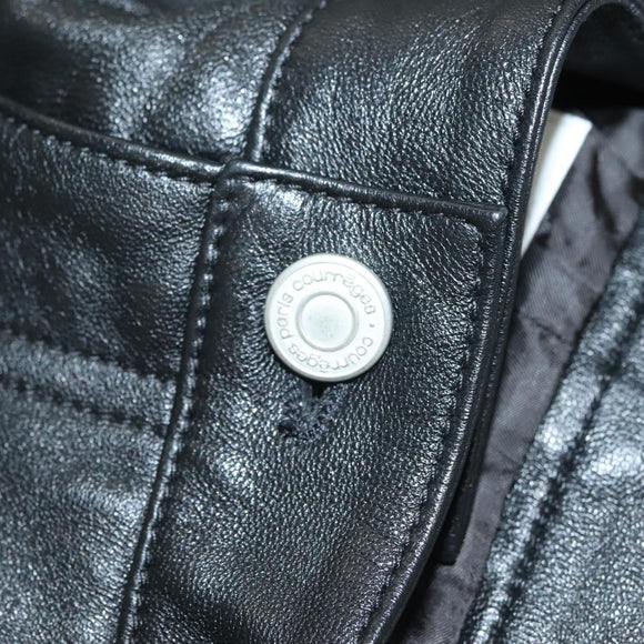 courrèges Pants Lamb Skin Black Auth ym025M