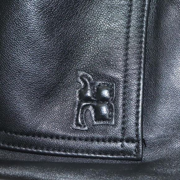 courrèges Hose Lammleder Schwarz Auth ym025M