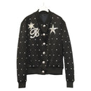 BALMAIN Bomber Jacket Rayon Black Auth ym026M-1