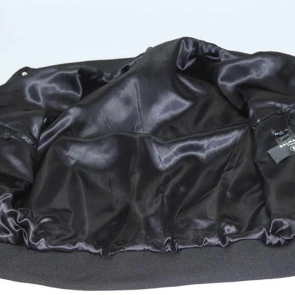 BALMAIN Bomber Jacket Rayon Black Auth ym026M
