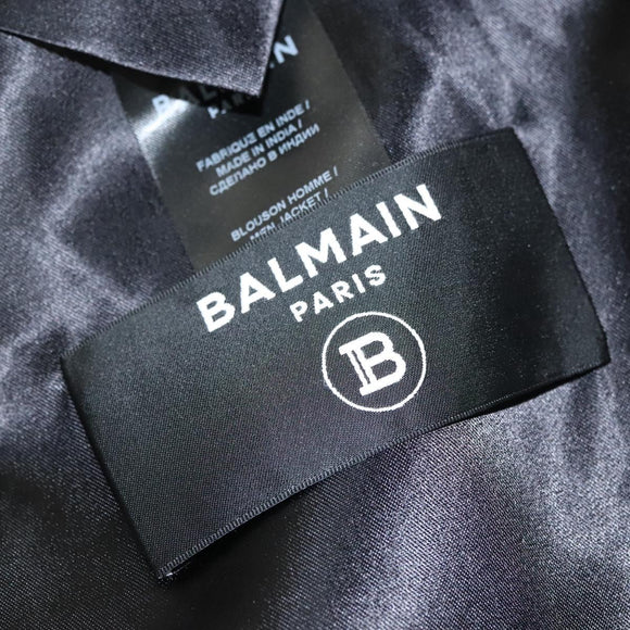 BALMAIN Bomber Jacket Rayon Black Auth ym026M