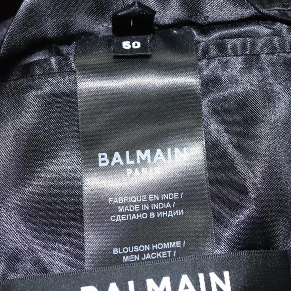 BALMAIN Bomber Jacket Rayon Black Auth ym026M
