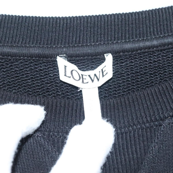 LOEWE Anagram Long Sleeve Sweatshirt Long Sleeved Cotton Black Auth ym028M