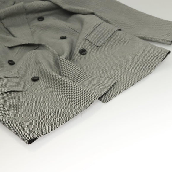 ESTNATION Double Breasted Jacket And Slacks Set Cotton Houndstooth Auth ym030M