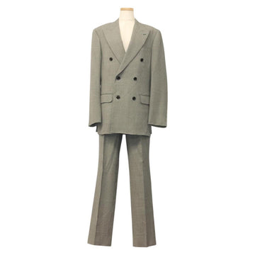 ESTNATION Double Breasted Jacket And Slacks Set Cotton Houndstooth Auth ym030M