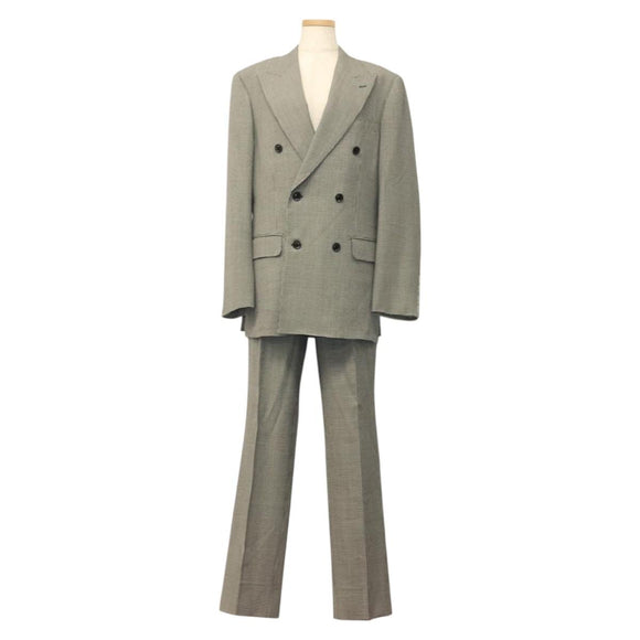ESTNATION Double Breasted Jacket And Slacks Set Cotton Houndstooth Auth ym030M