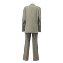 ESTNATION Double-Breasted Jasje en Broek Set Katoenen Pied-de-poule Auth ym030M-2