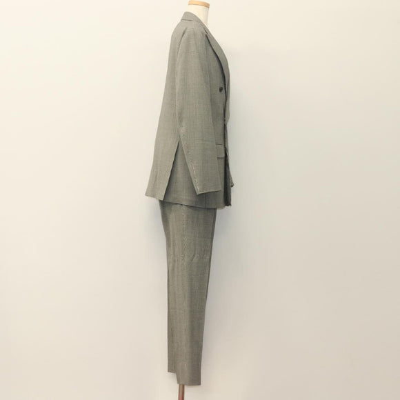 ESTNATION Double Breasted Jacket And Slacks Set Cotton Houndstooth Auth ym030M