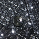 AMIRI Double Breasted Jacket And Pants set Jacket Sequin Black Auth ym031M-10