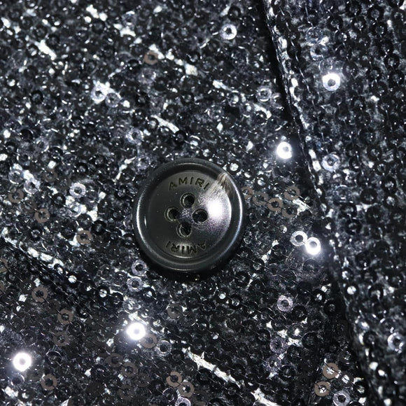 AMIRI Double Breasted Jacket And Pants set Jacket Sequin Black Auth ym031M