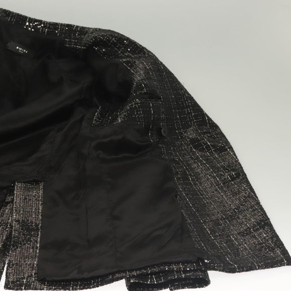 AMIRI Zweireiher Jacke und Hose Set Jacke Pailletten Schwarz Auth ym031M
