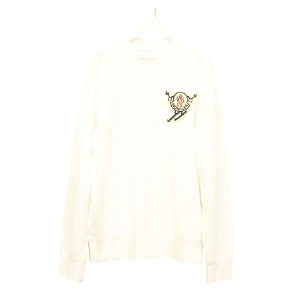 Moncler Long Sleeve Trainer Long Sleeved Cotton White Auth ym041