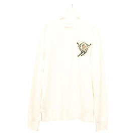 Moncler Long Sleeve Trainer Long Sleeved Cotton White Auth ym041