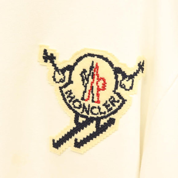 Moncler Long Sleeve Trainer Long Sleeved Cotton White Auth ym041