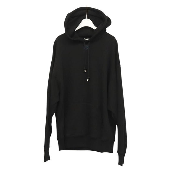 LOEWE Anagram Long Sleeve Pullover Hoodie Cotton Black Auth ym042M
