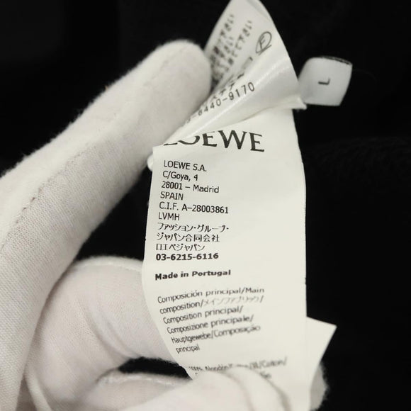 LOEWE Anagram Long Sleeve Pullover Hoodie Cotton Black Auth ym042M
