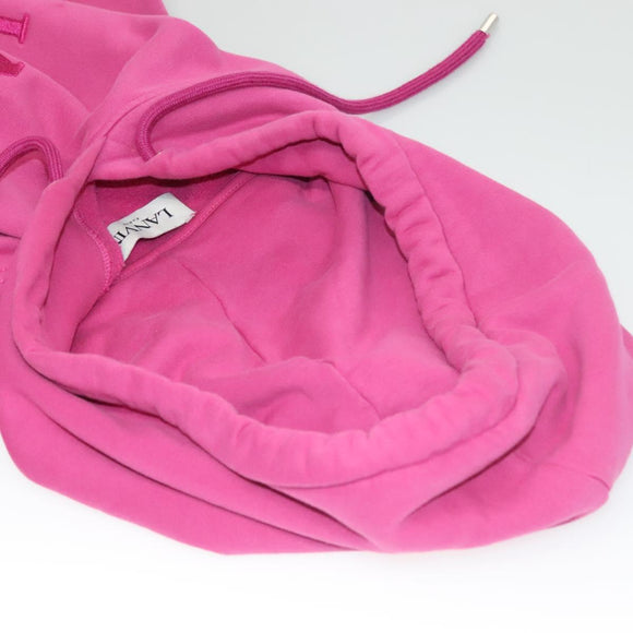 LANVIN Long Sleeve Pullover Hoodie Cotton Pink Auth ym043M
