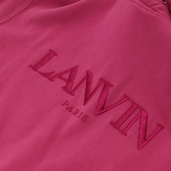 LANVIN Long Sleeve Pullover Hoodie Cotton Pink Auth ym043M