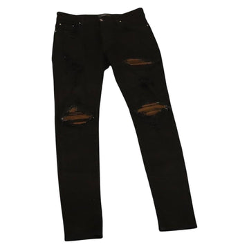AMIRI Damaged Skinny Pants Cotton Black Auth ym047M