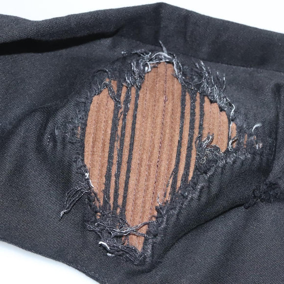 AMIRI Damaged Skinny Broek Katoen Zwart Auth ym047M