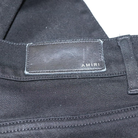 AMIRI Damaged Skinny Pants Cotton Black Auth ym047M